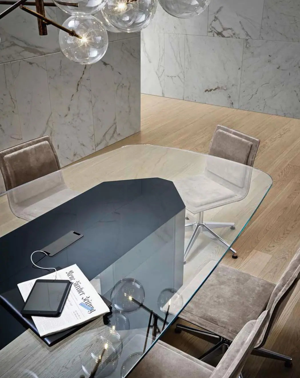 Glass Executive Desk
