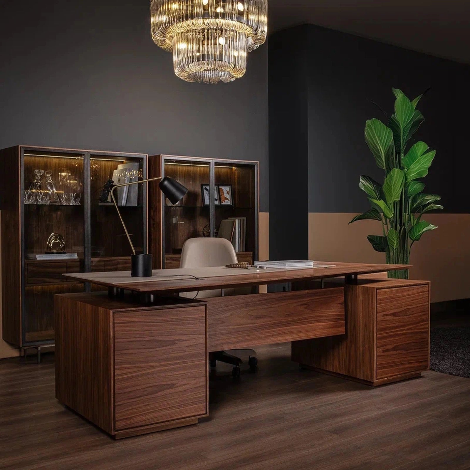 Prestige Leather Inlay Desk
