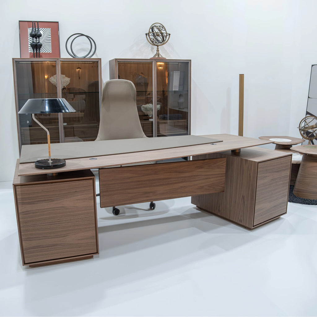 Connect Executive Leather Desk